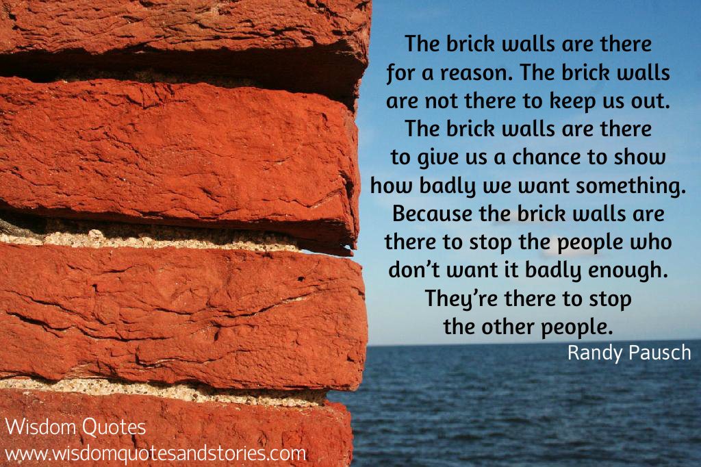 Brick Wall Quotes Quotesgram